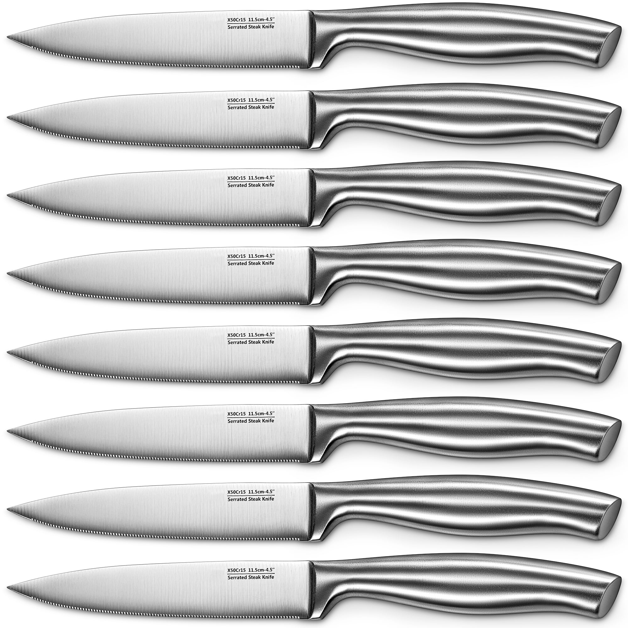 Steak Knives, Serrated Steak Knives with Gift Box, Stainless Steel