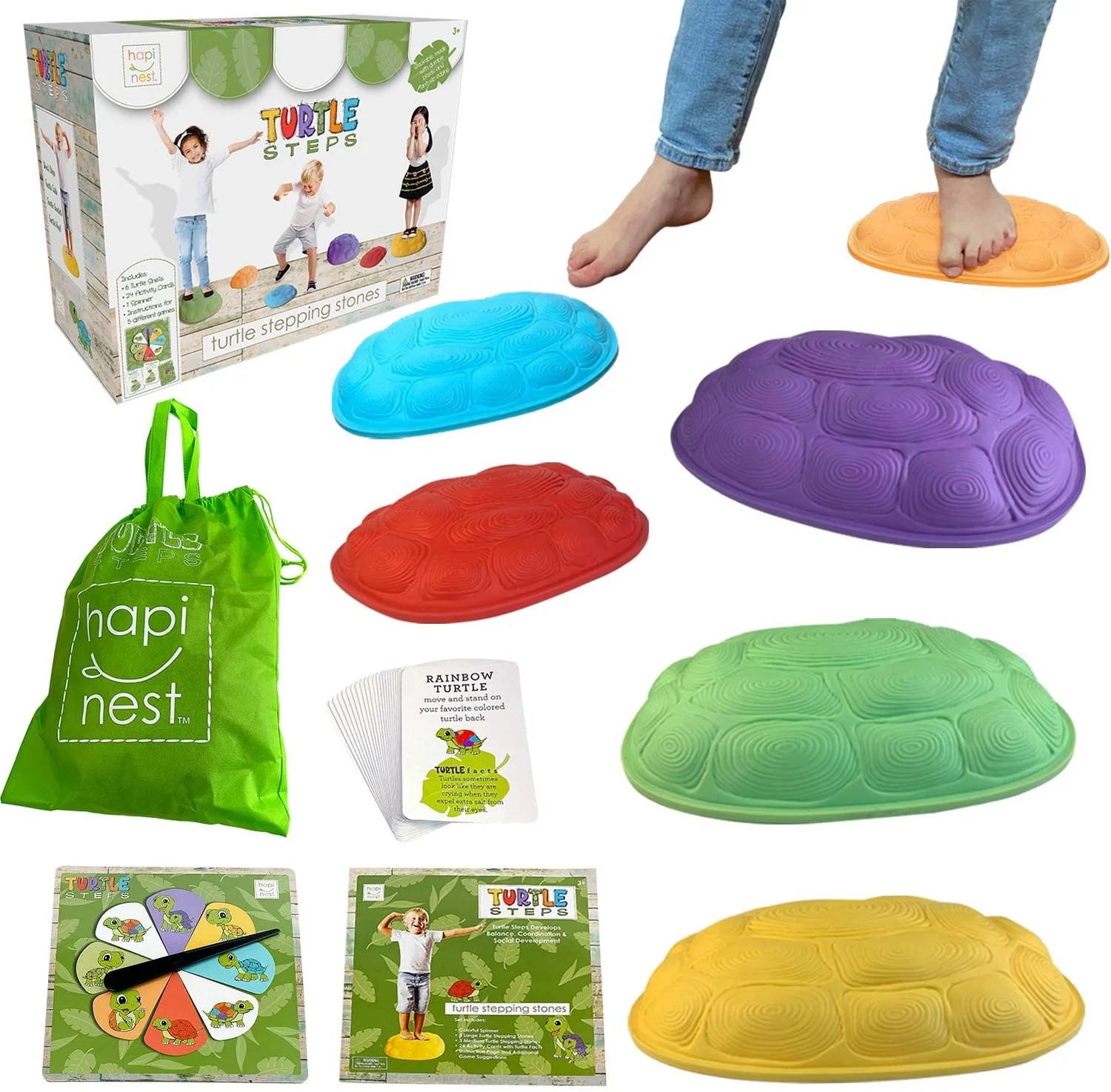 Hapinest Turtle Steps Balance Stepping Stones Obstacle