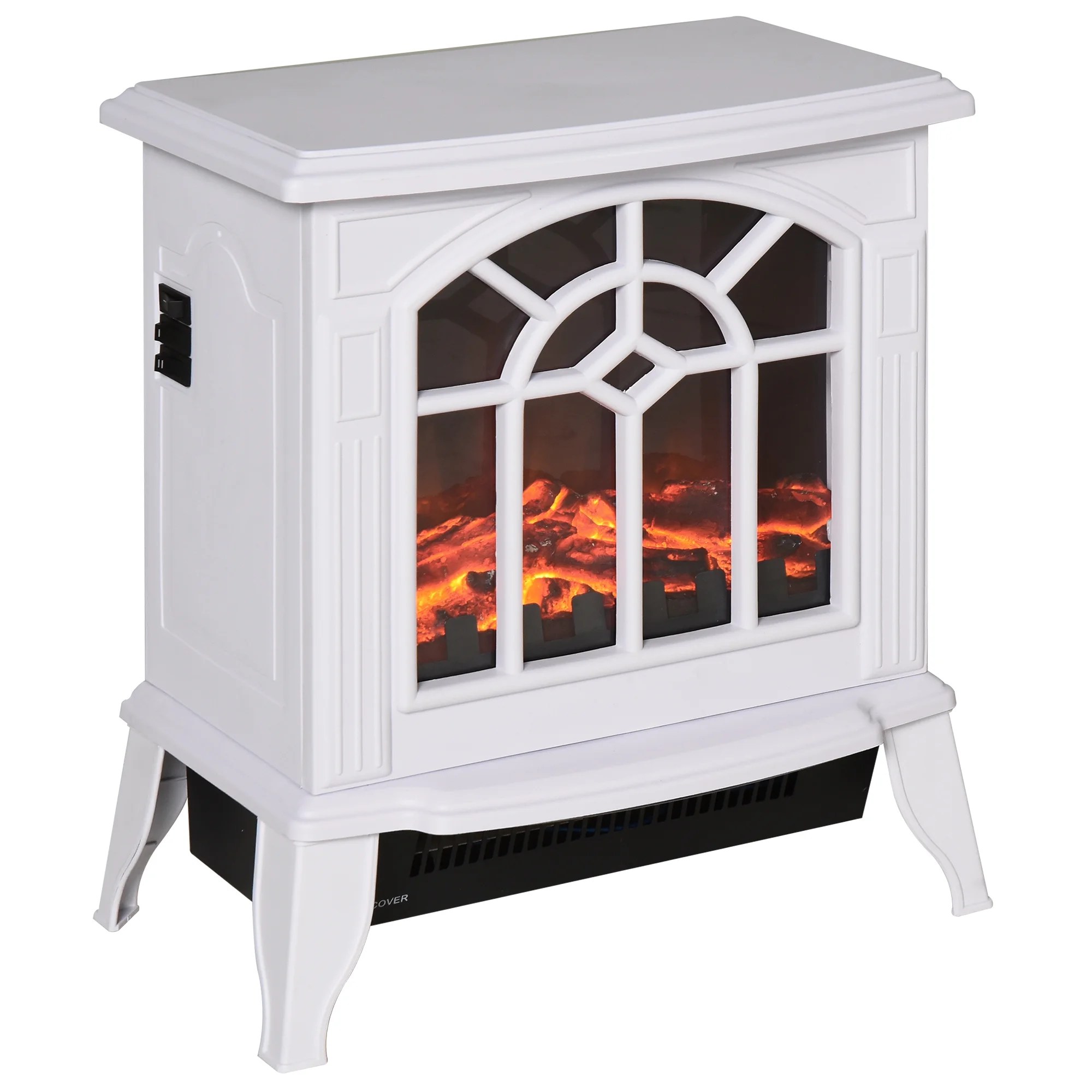 16" 1500W Freestanding Indoor Electric Fireplace Heater