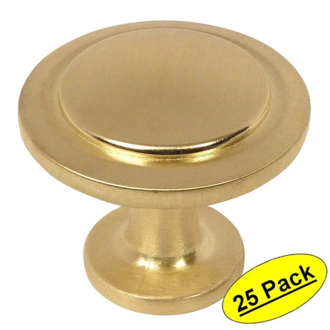 Cosmas 5560BB Brushed Brass Hardware Round Knob 11/4