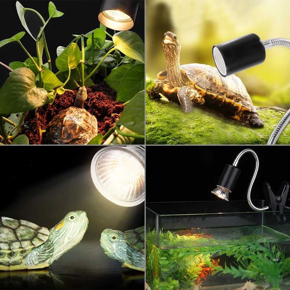 Ejoyous Adjustable Heating Light Holder Aquarium Clamp Lamp Fixture for