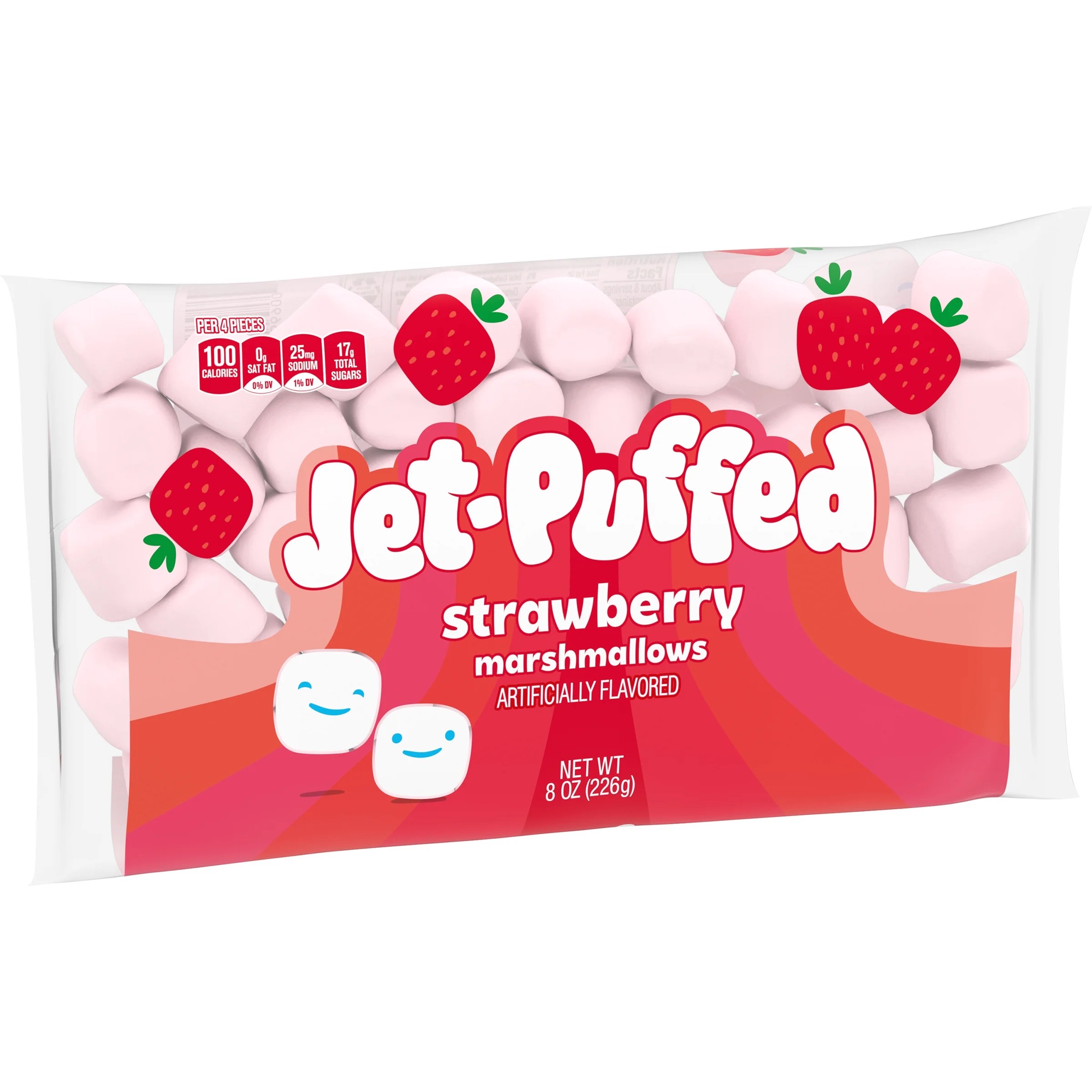 JetPuffed Strawberry Marshmallows, 8 oz Bag