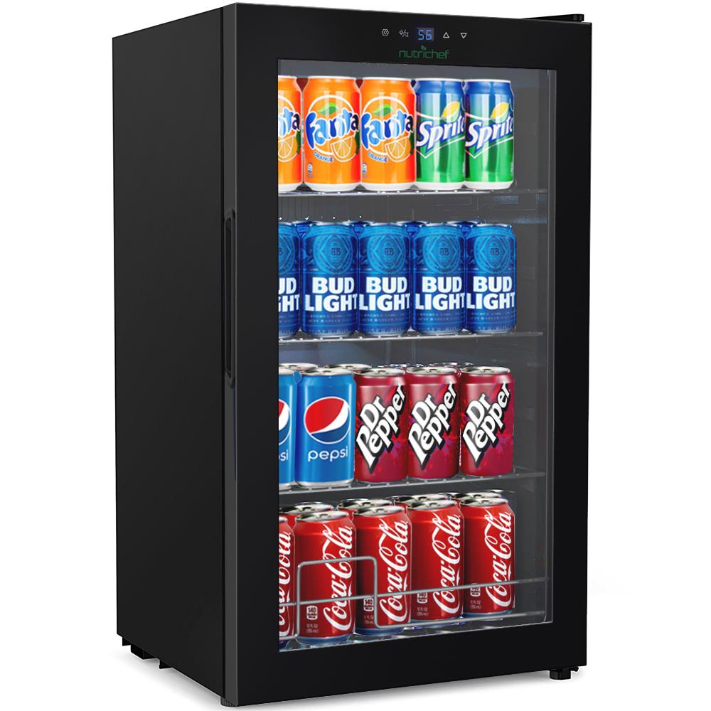 Nutrichef Compact Beverage Fridge Cooler Wine Bottle & Can Beverage
