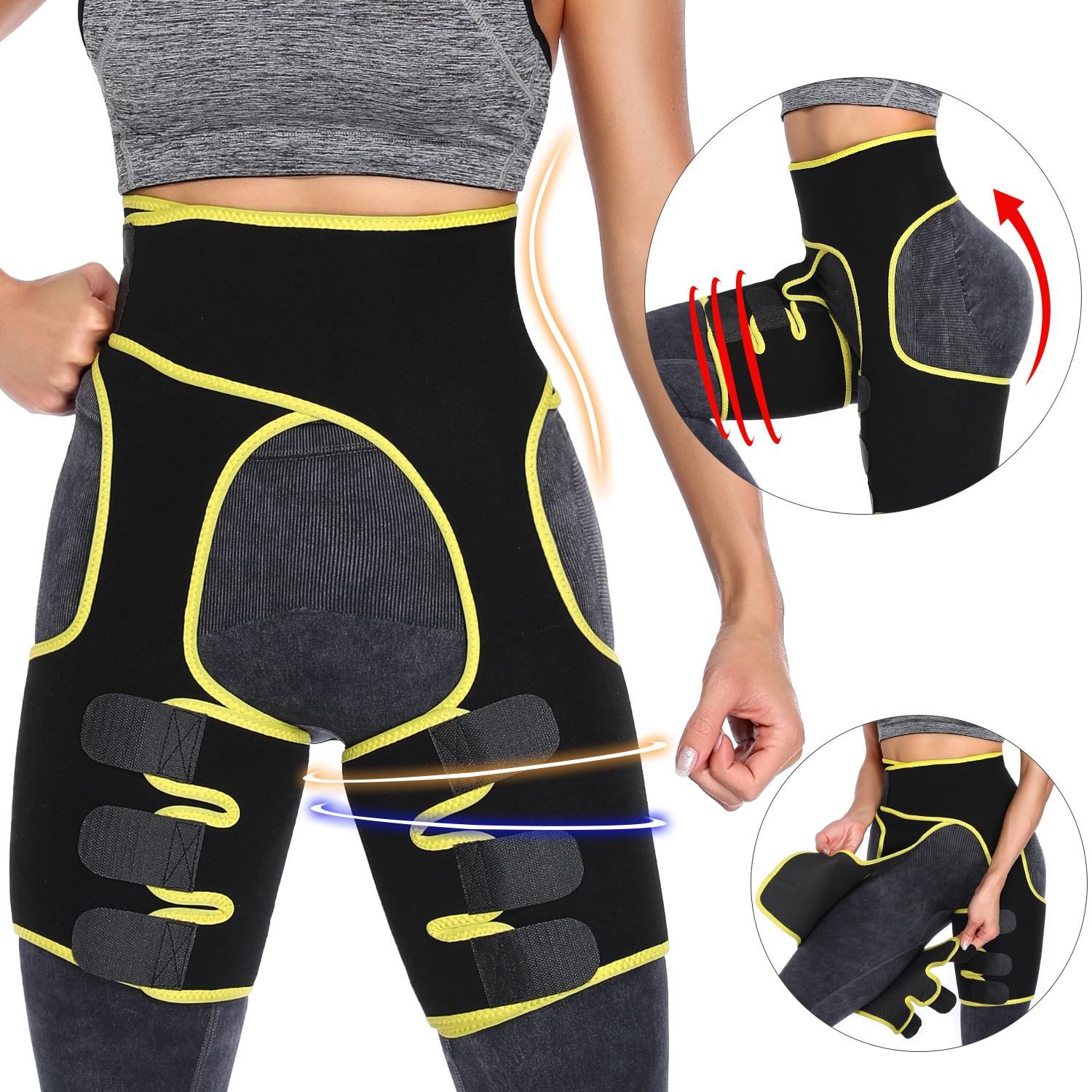 Vaslanda Vaslanda Waist Trainer Sweat Belt for Women 3in1 Waist