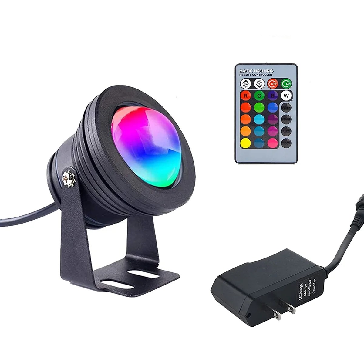 RC RGB Flood Light 16 Colors Landscape Flood Light 180° Color Changing