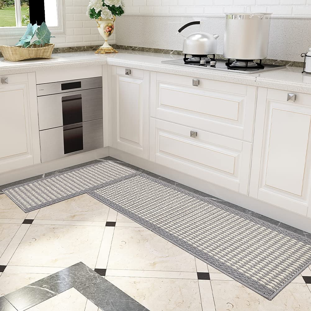 Kitchen Rugs and Mats Non Skid Washable, Absorbent Runner Rugs for