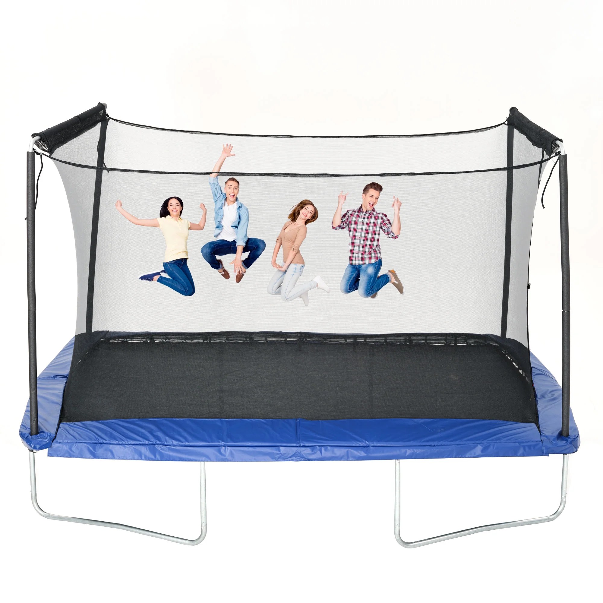 Hotjump Rectangle Trampoline 12ft x 8ft Trampoline with Enclosure