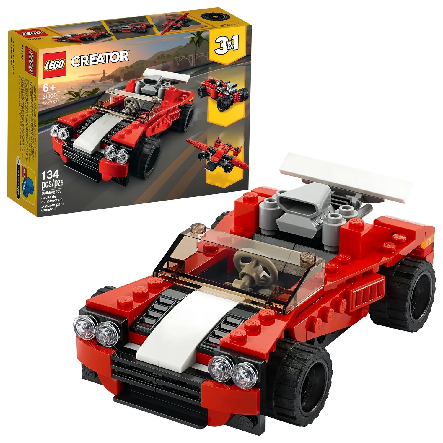 LEGO Creator 3in1 Sports Car Toy 31100 Building Kit (134 Pieces