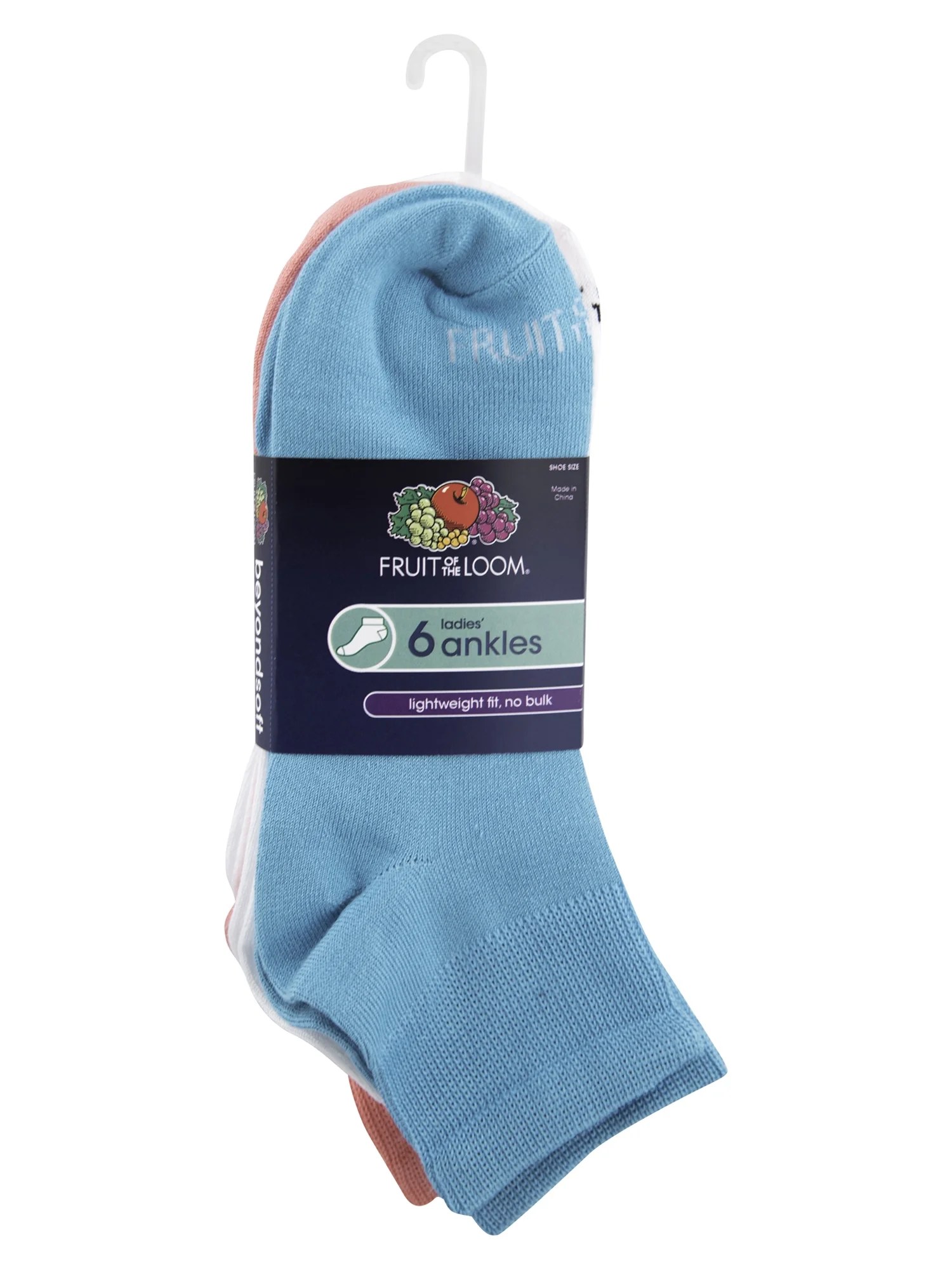 Fruit of the Loom Women's Beyond Soft Ankle Socks 6 Pack Walmart