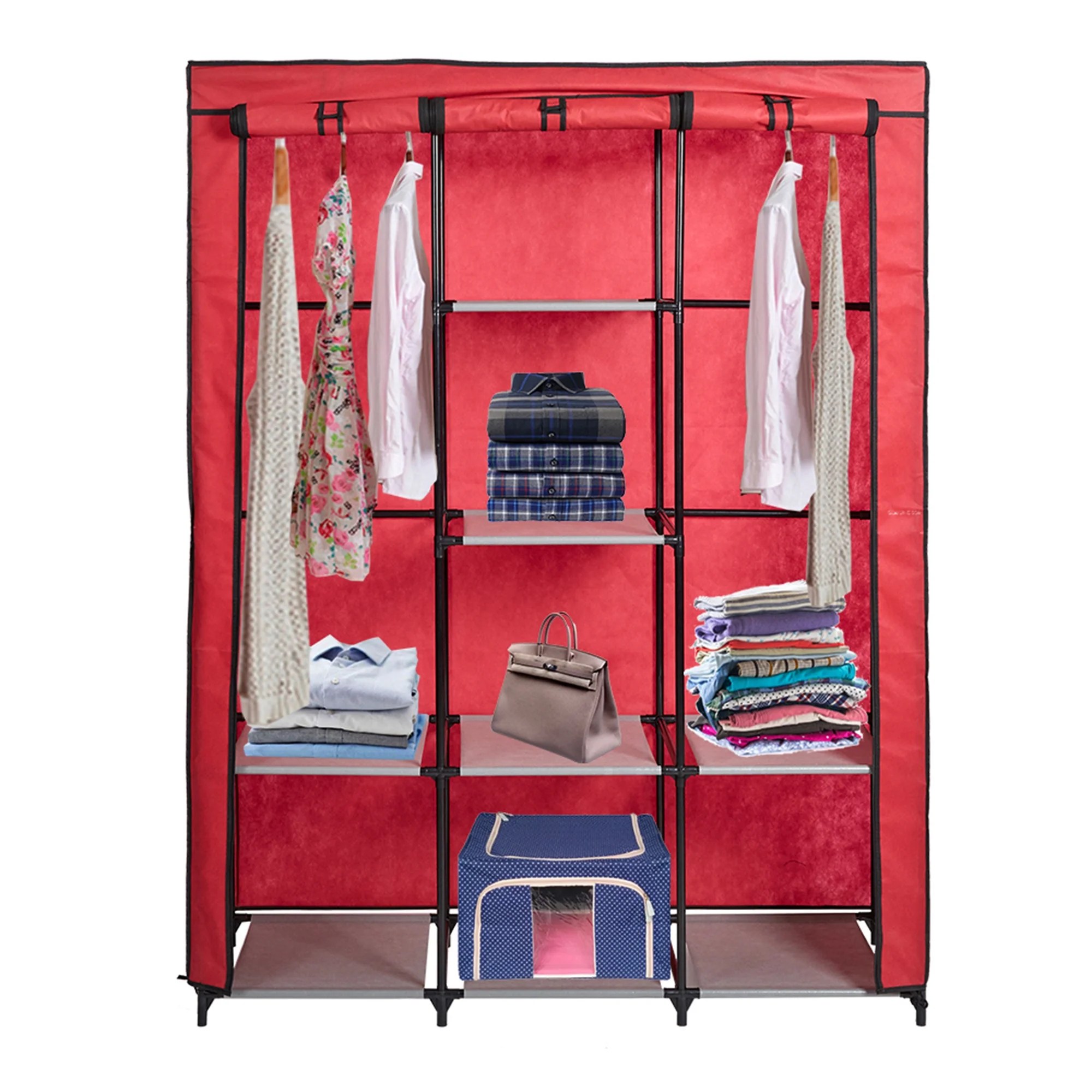 KARMAS PRODUCT Wardrobe Closet Portable Cloth Closets Organizer Clothes