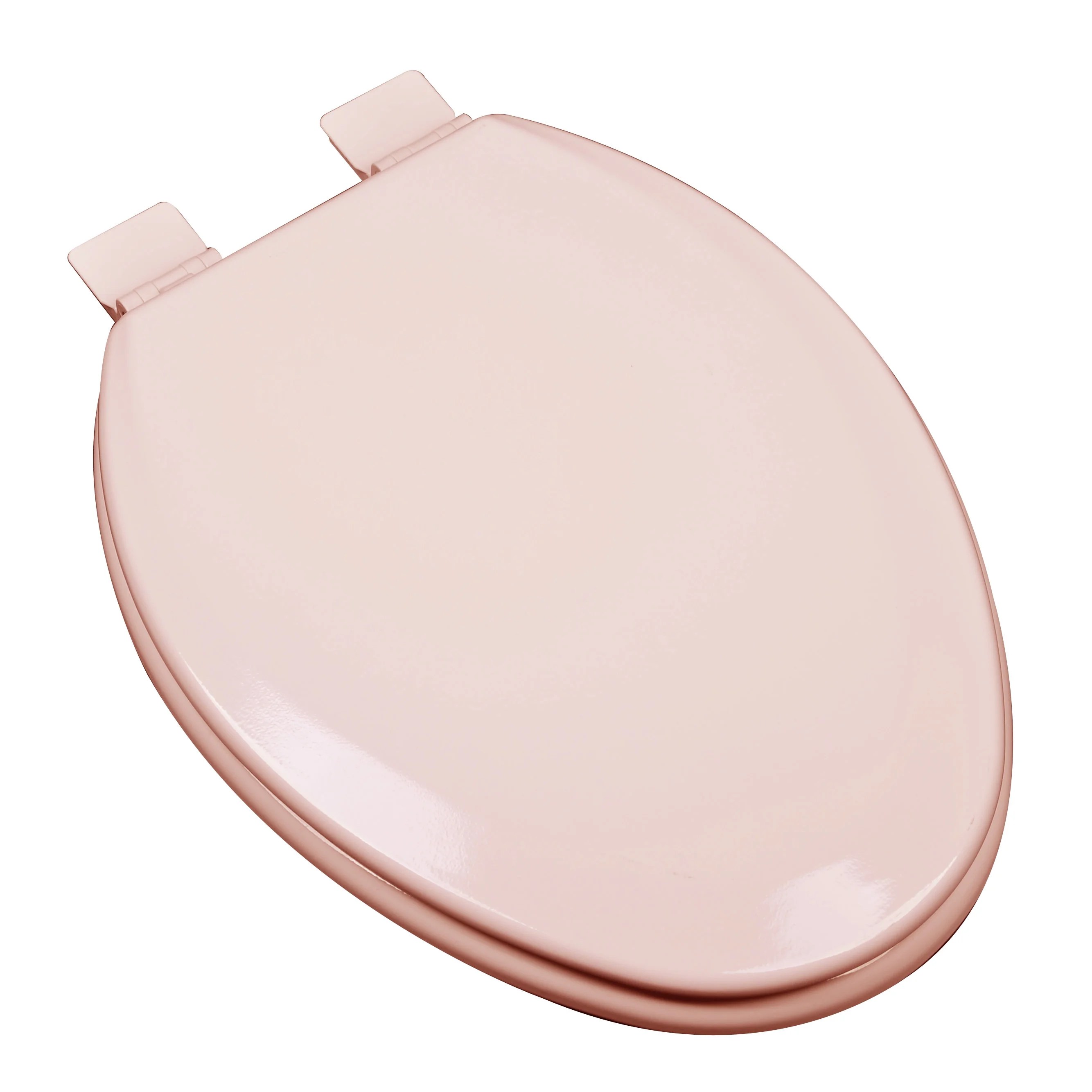 BathDecor Premium Pink Molded Elongated Wood Toilet Seat with Adjustable Release 'N
