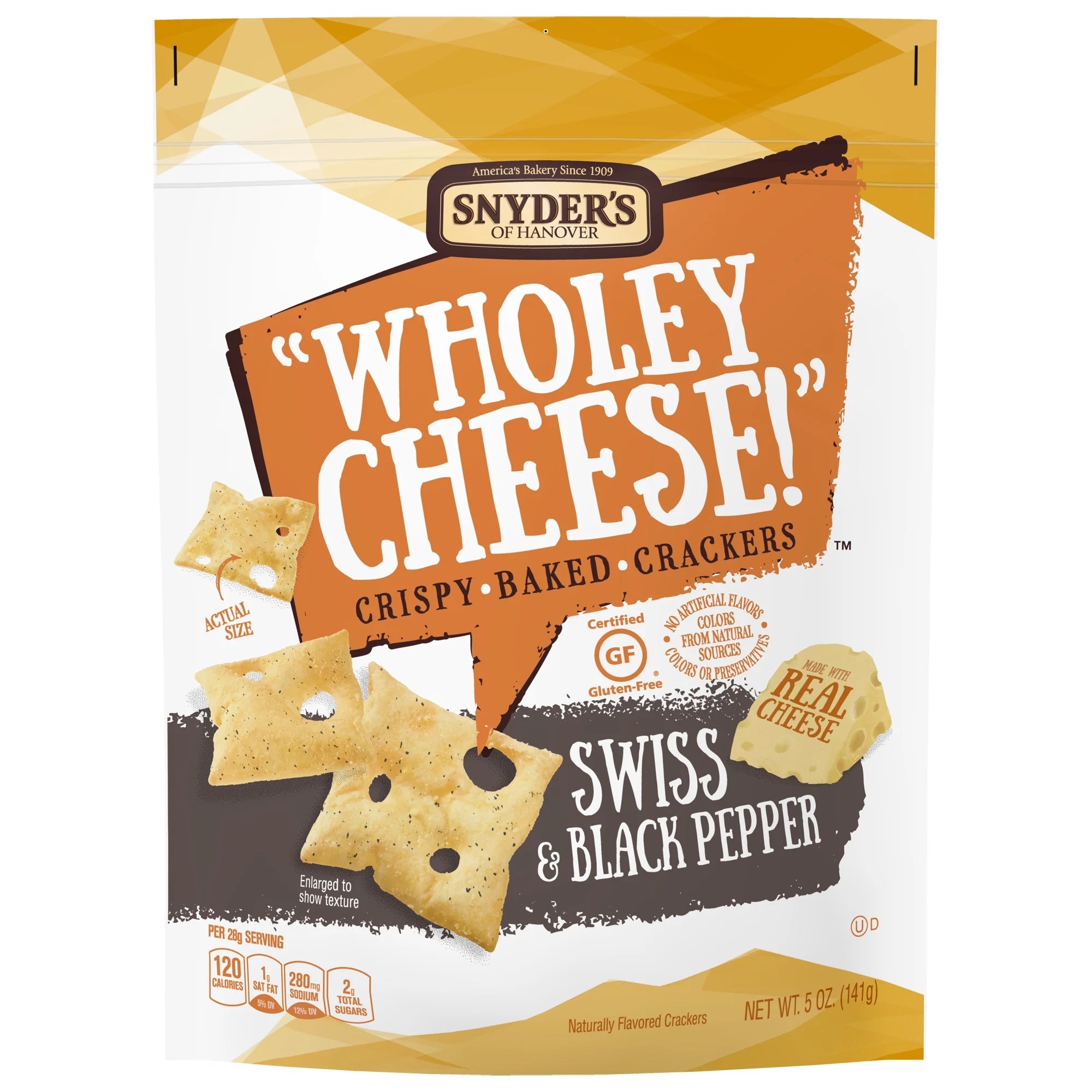 Snyder's of Hanover Wholey Cheese! GlutenFree Swiss & Black Pepper