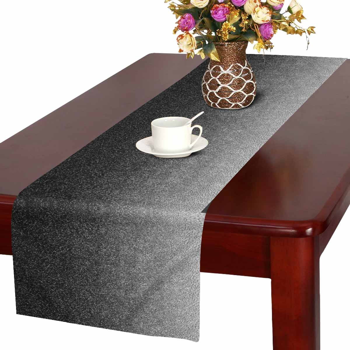 MKHERT Modern Black Ombre Gradient Table Runner Home Decor for Kitchen