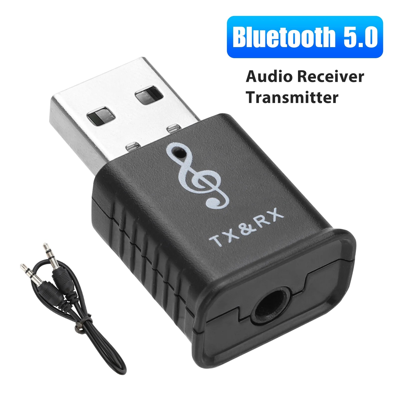 Bluetooth 5.0 Adapter for PC TV Tablet Headphone, TSV Mini USB Audio