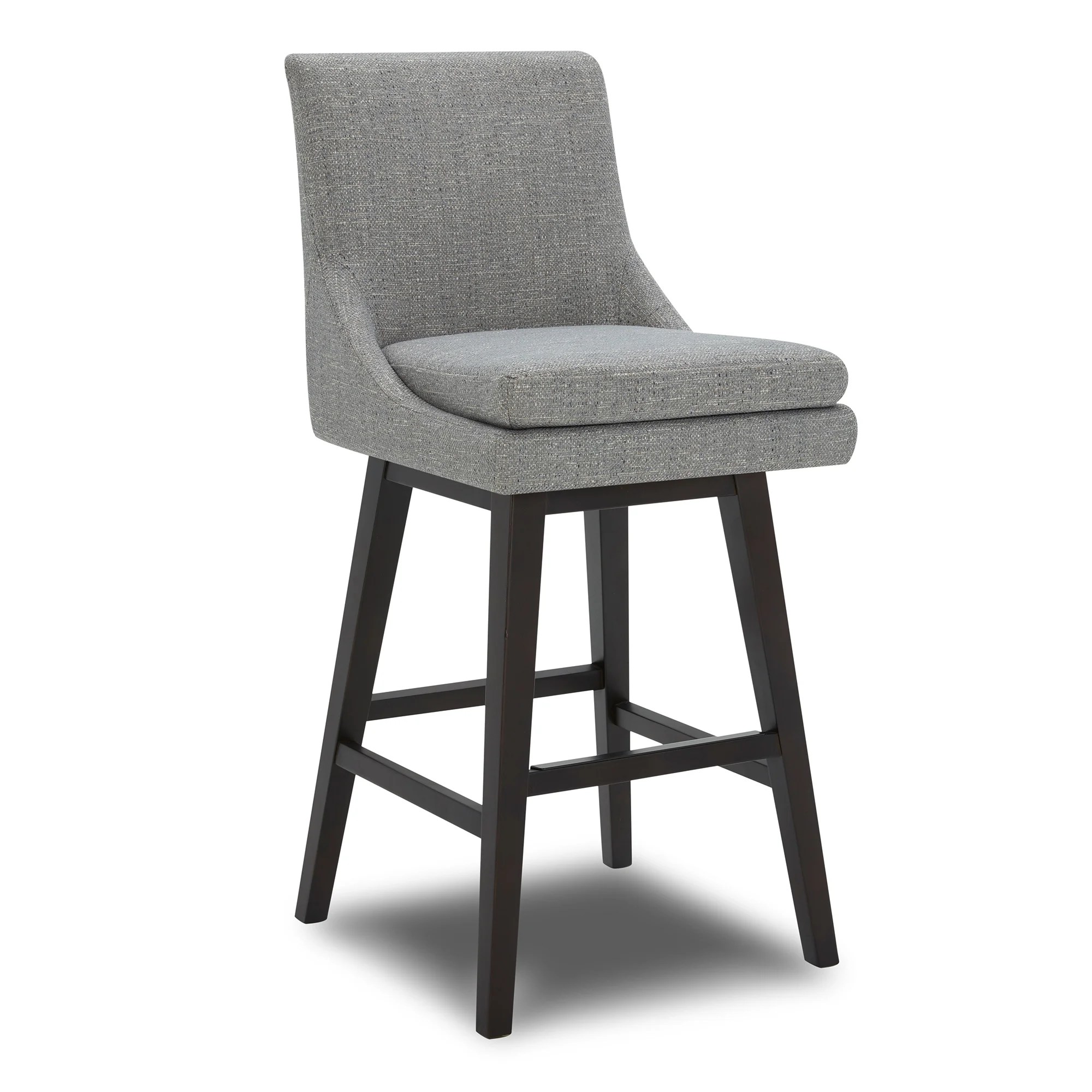 CHITA 30 inch Upholstered Swivel Fabric Counter Bar Stools with Back