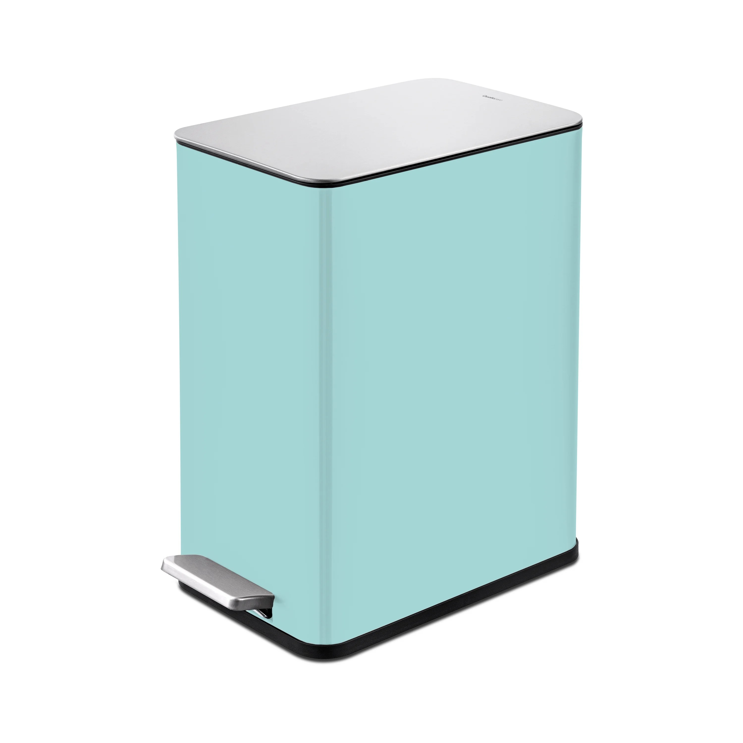 Qualiazero 2.6 Gallon Trash Can, Stainless Steel Step On Bathroom Trash