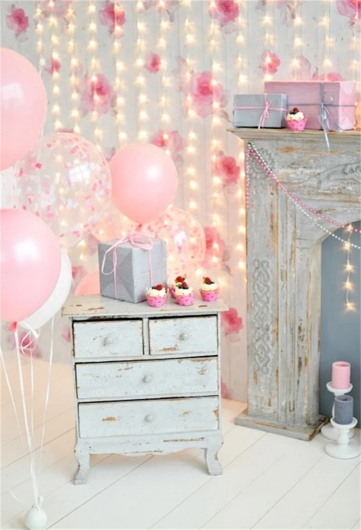 MOHome Polyster 5x7ft Birthday Backdrop Balloon Gift