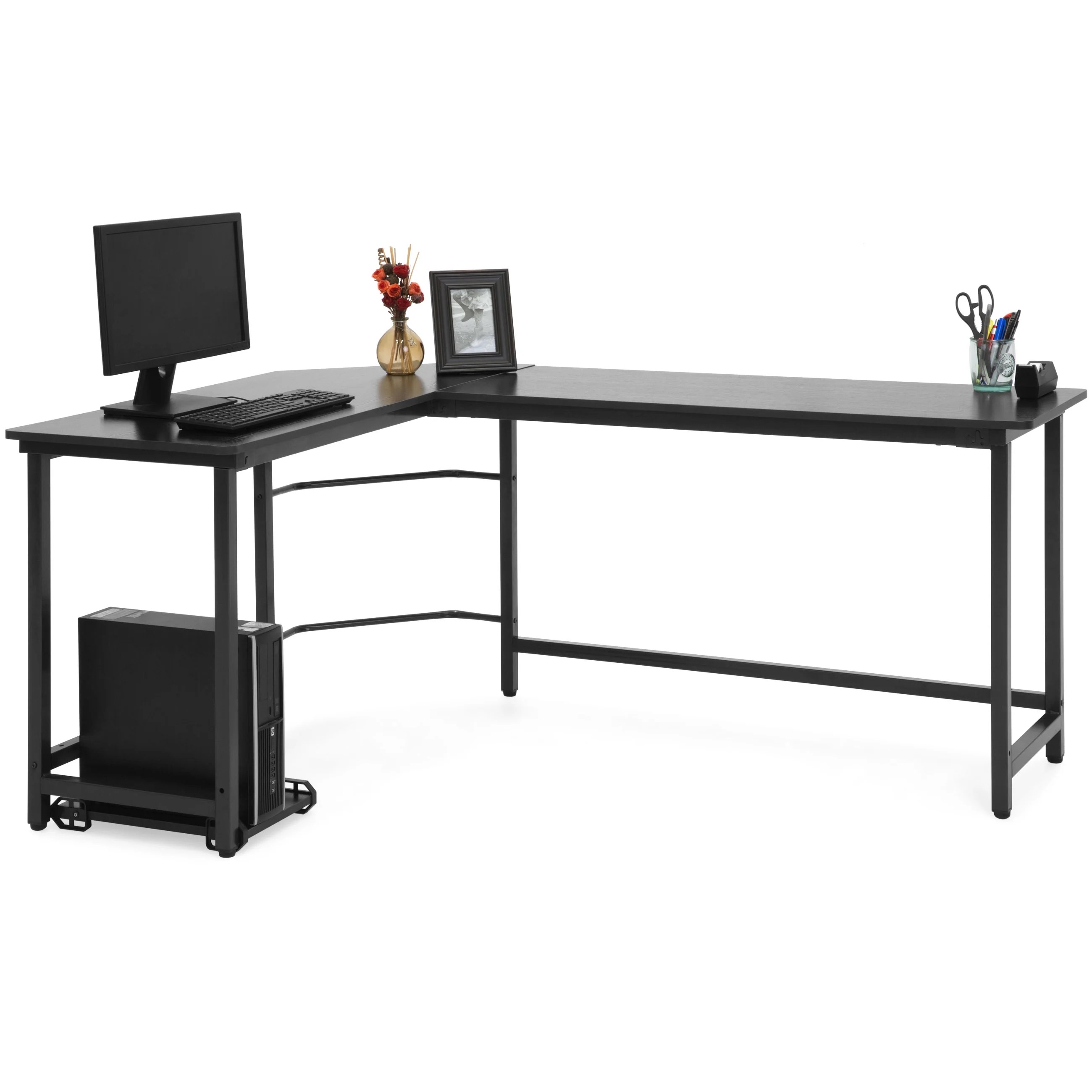 Best Choice Products Modern LShaped Corner Desk w/ CPU Best Choice Products Modern LShaped Corner Desk w/ CPU
