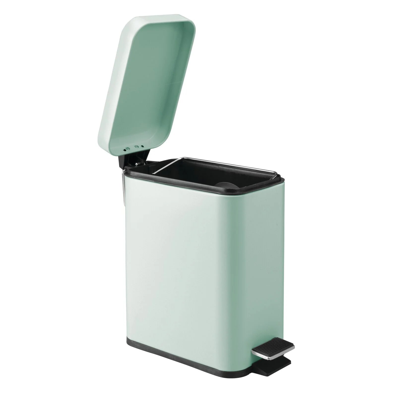 mDesign Step Trash Can/Garbage Bin Removable Liner Mint Green
