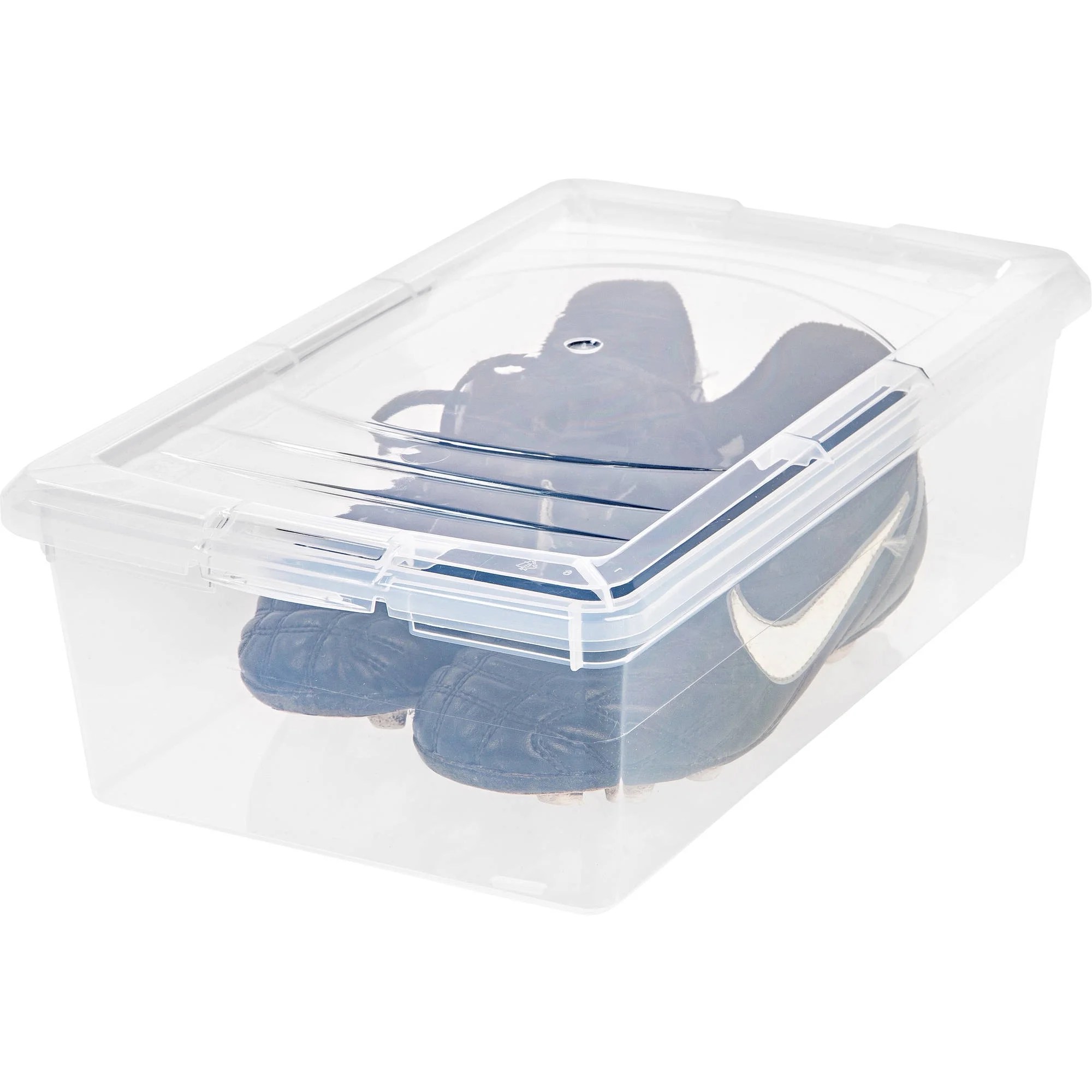IRIS 6 Qt. Modular Plastic Storage Box, Clear Set of 10