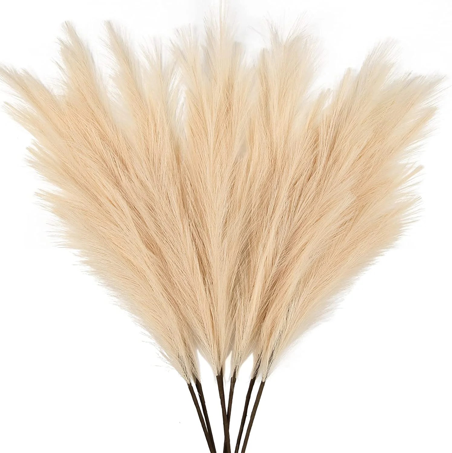 Dolicer 3 PCS 43"/3.58FT Beige Yellow Tall Pampas Grass Artificial