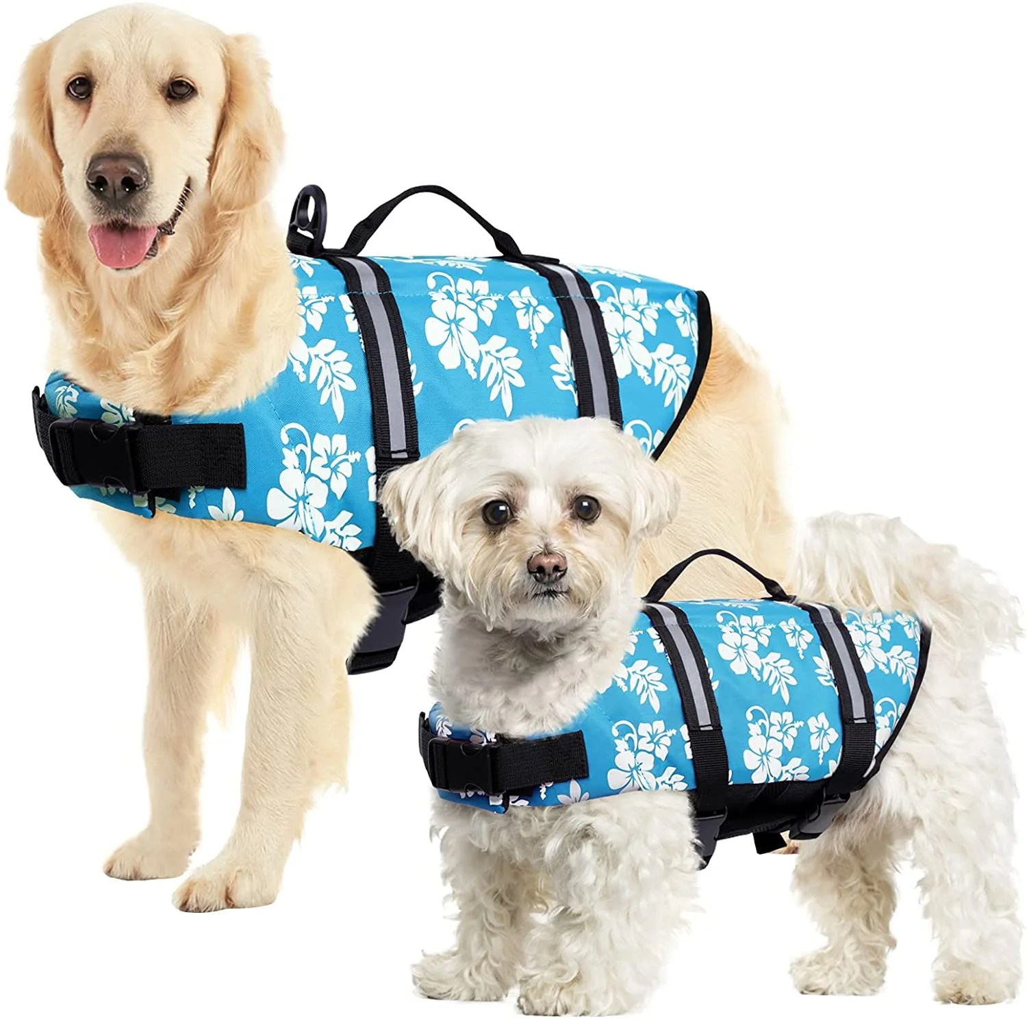 SUNFURA Ripstop Dog Life Jacket Safety Pet Flotation Life Vest with