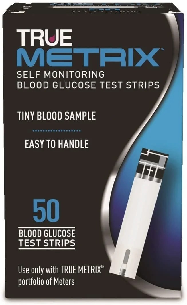 True Metrix Self Monitoring Blood Glucose System Tiny Blood sample Test Strips 50 ct Walmart