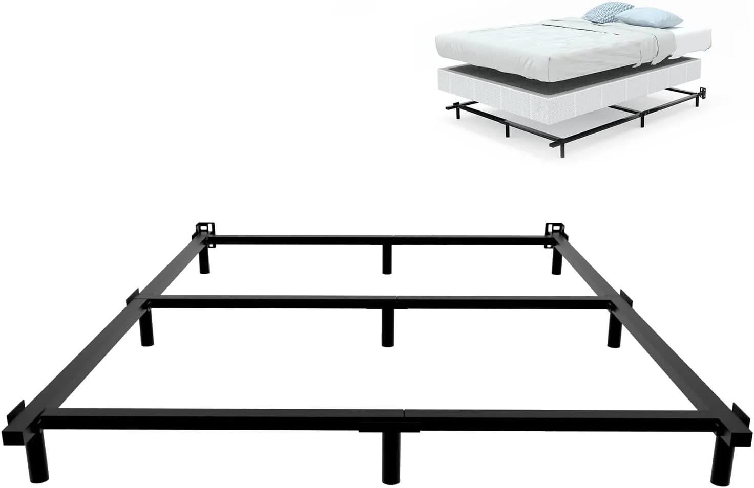 AMOBRO Bed Frame Queen Size Easy Assembly Metal Queen Bed Frame for