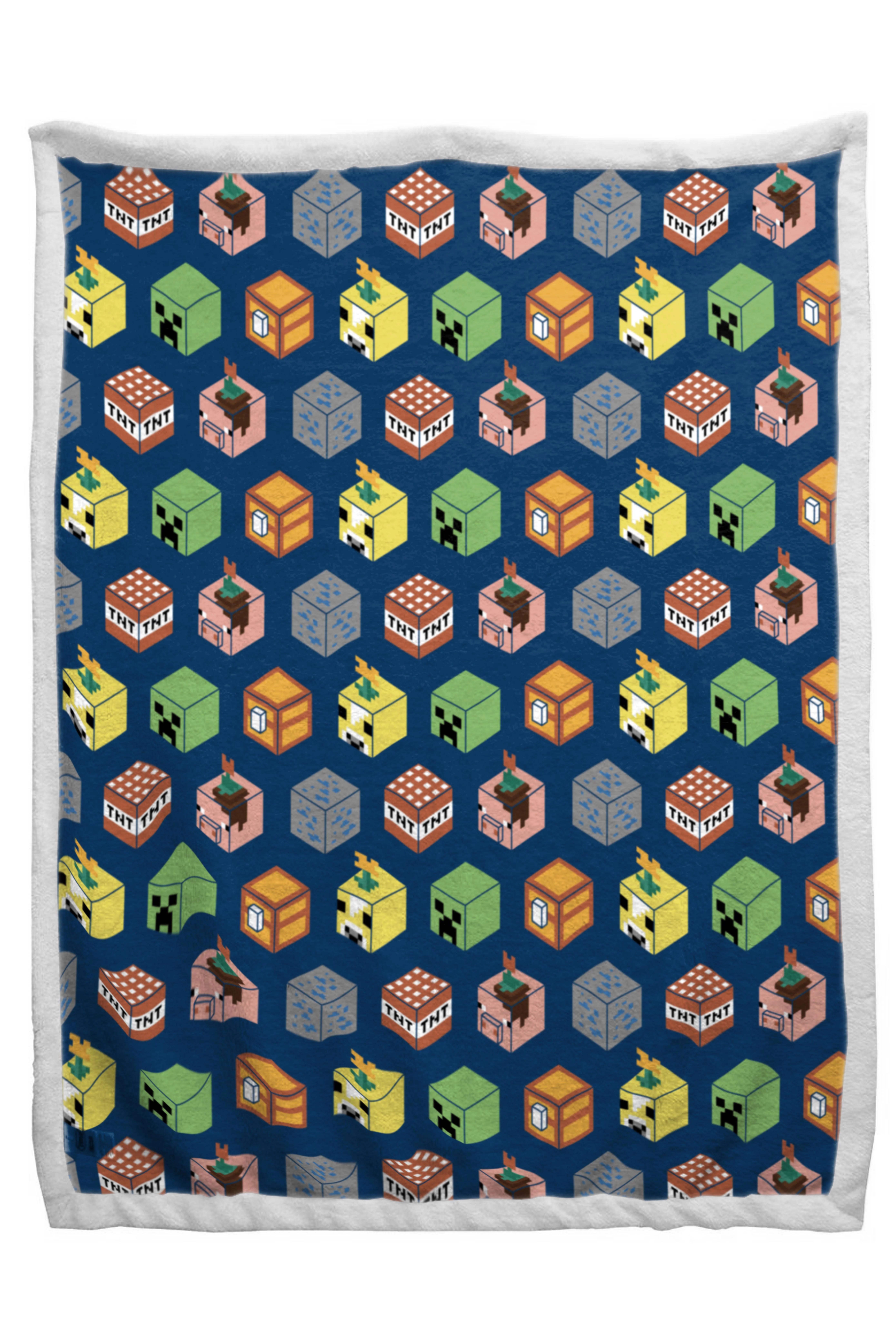 Minecraft Earth 'Wide World' Sherpa Backed Blanket Deal BrickSeek