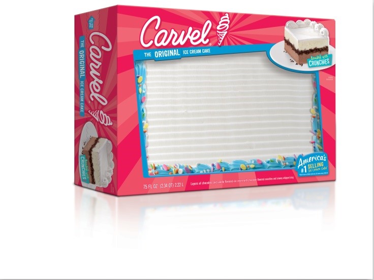 Carvel Family Size Ice Cream Cake, Chocolate and Vanilla Ice Cream, and