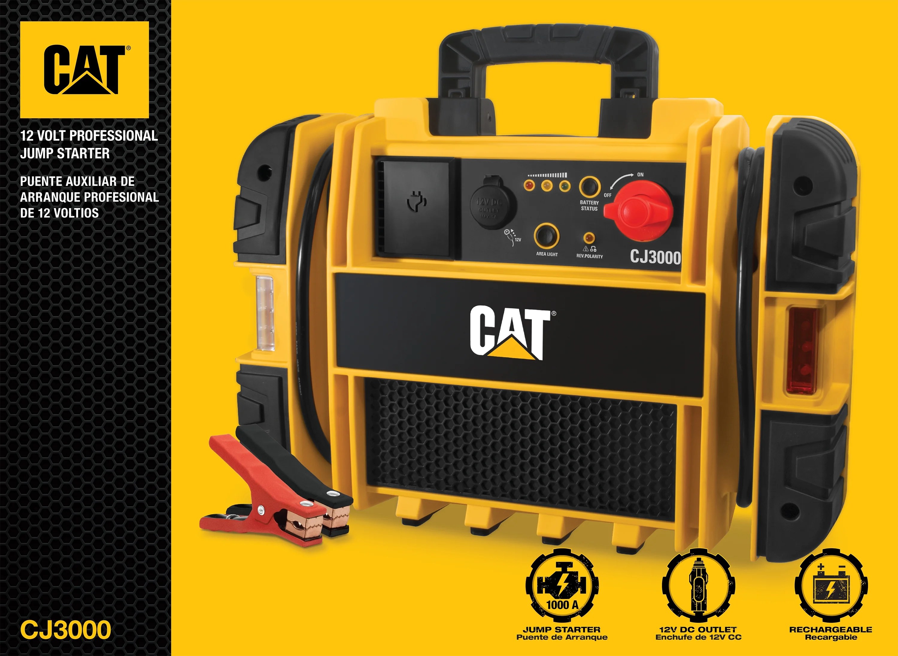 CAT CJ3000 Professional Jump Starter 2000 Peak/1000 Instant Amps with