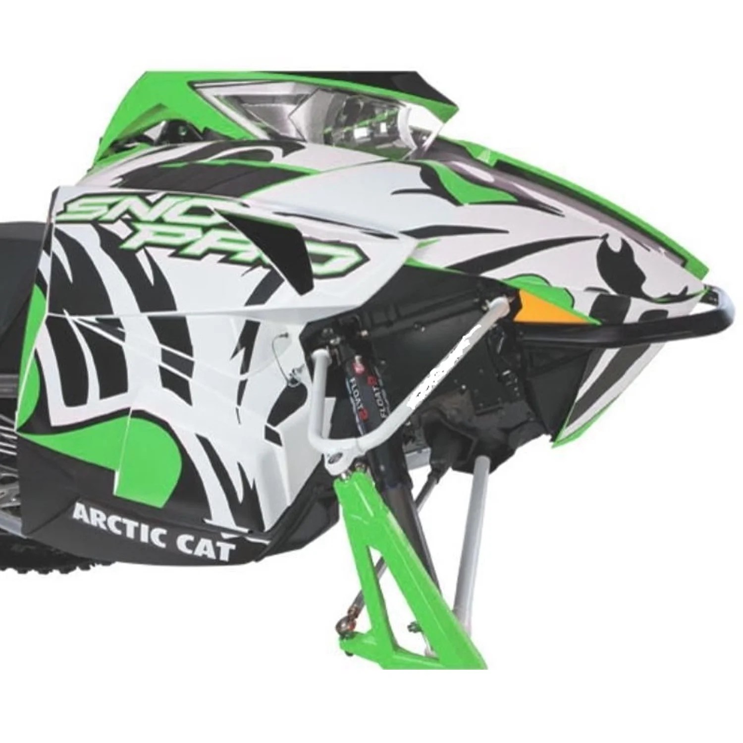 Arctic Cat New OEM CatWrap Hood/Side Panel Decal Wrap Kit Green/White F