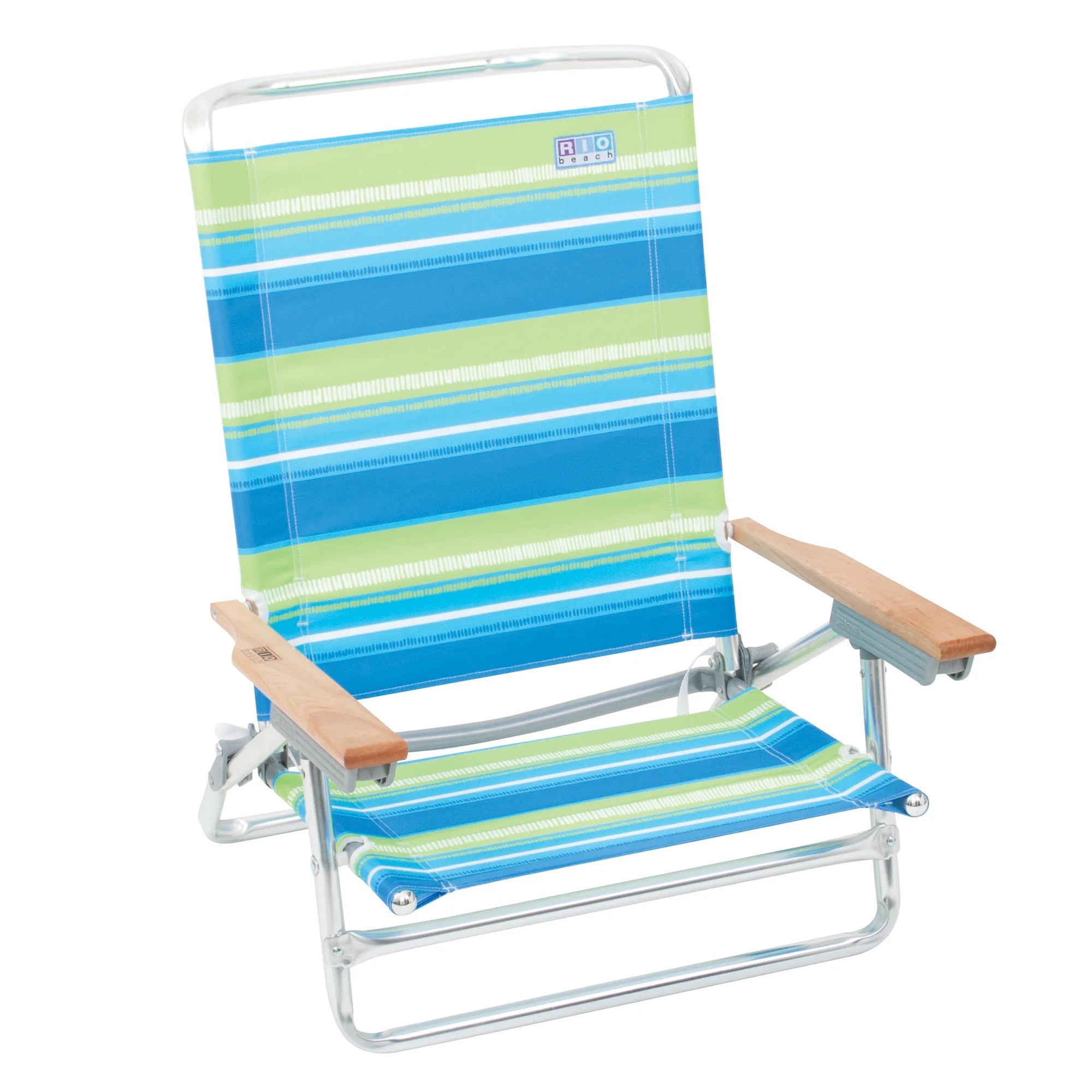 Rio Classic 5 Position Aluminum Lay Flat Folding Beach Rio Classic 5 Position Aluminum Lay Flat Folding Beach