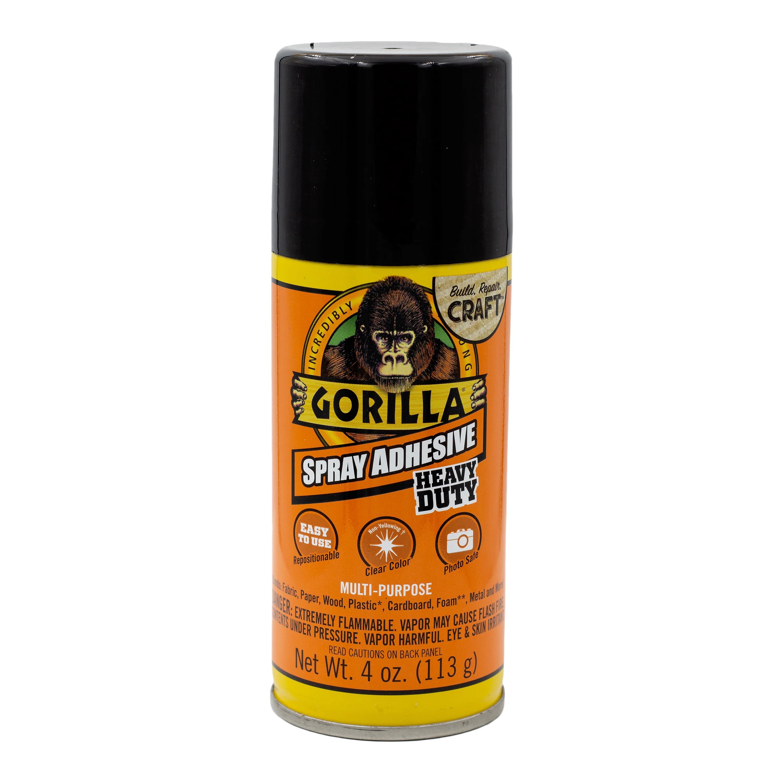Gorilla Glue Clear Spray Adhesive, 4 Ounce Can