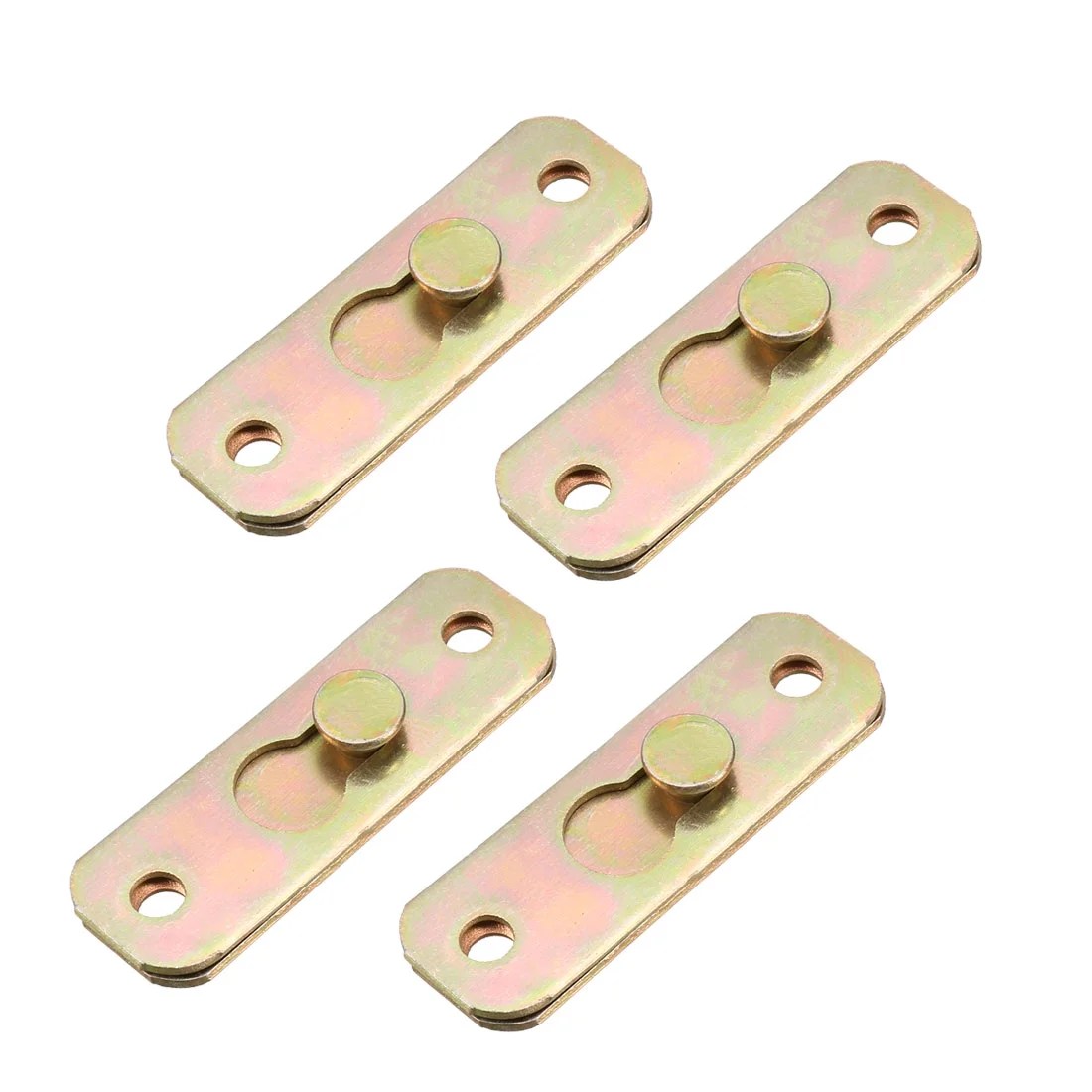 Uxcell 2.2" Picture Metal Mirror Wall Hanging Plate Bracket Bronze Tone, 4 Pack