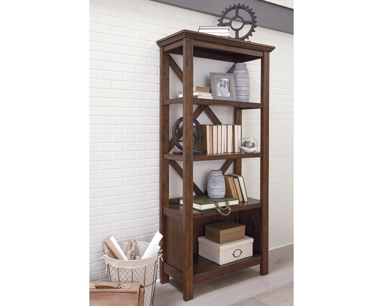 Signature Design by Ashley Baldridge Casual Large Bookcase, Rustic