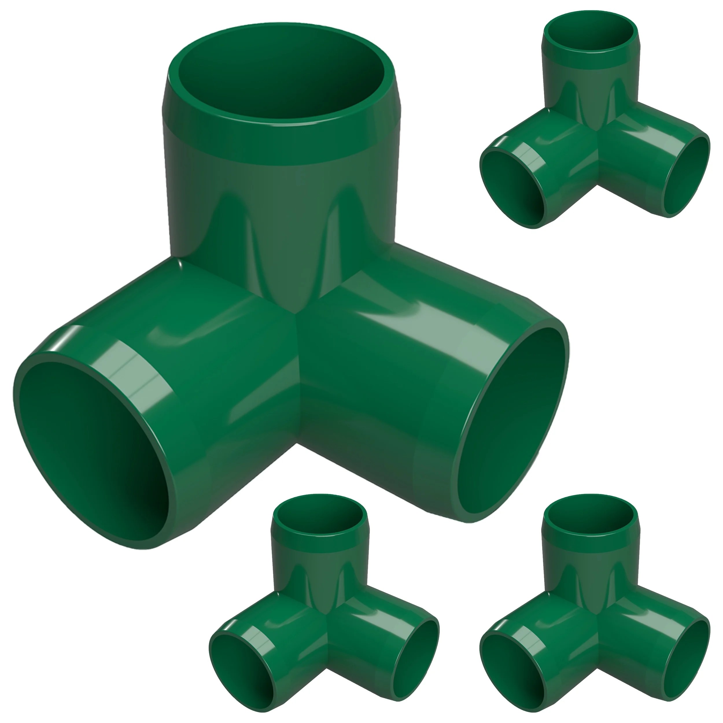 FORMUFIT PVC Fitting, 3Way Elbow Corner , Furniture Grade, 1" Size