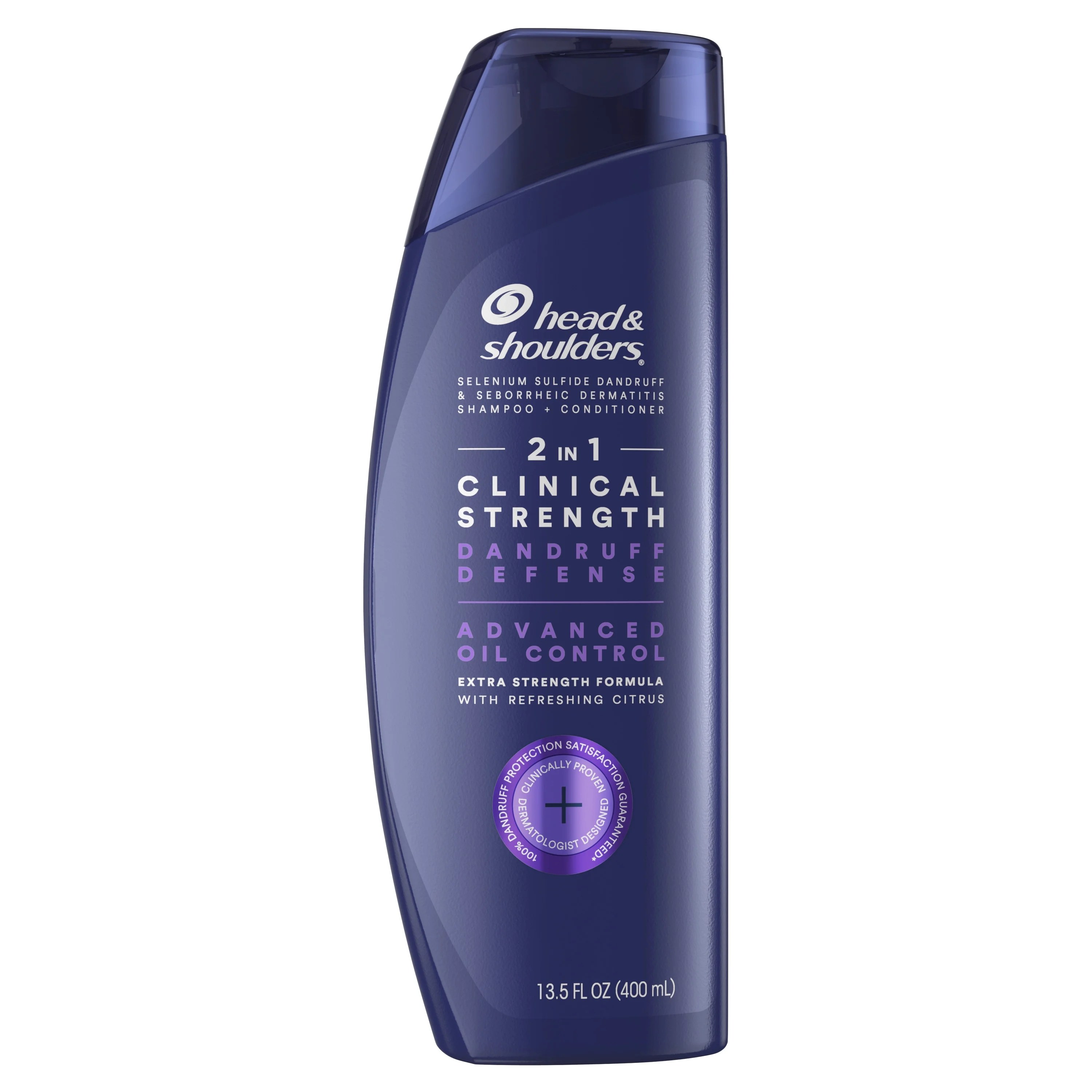 Head and Shoulders Dandruff 2 in 1 Shampoo, Clinical Oil Control, 13.5
