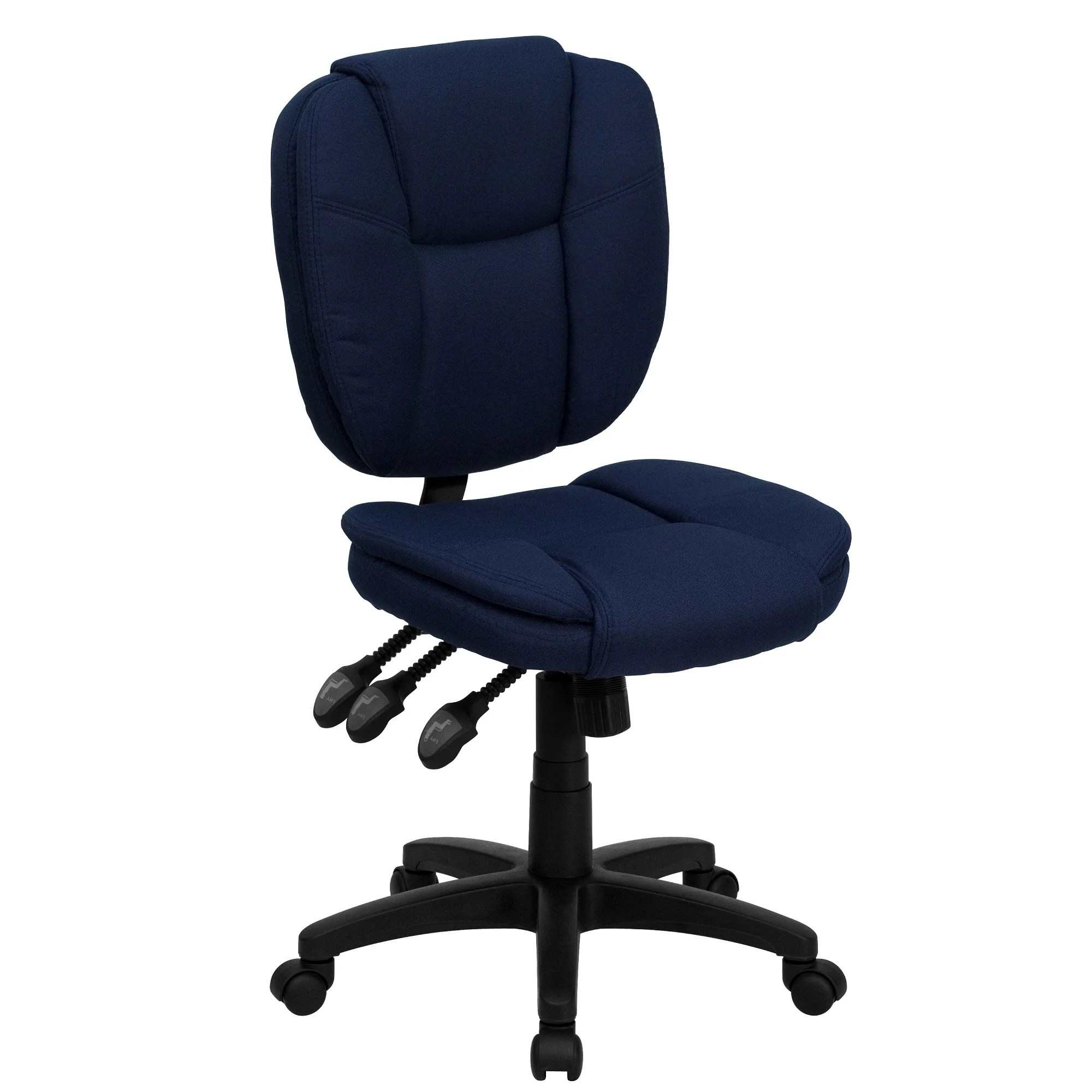 41" Navy Blue MidBack Swivel Ergonomic Task Office Chair with Pillow 41" Navy Blue MidBack Swivel Ergonomic Task Office Chair with Pillow