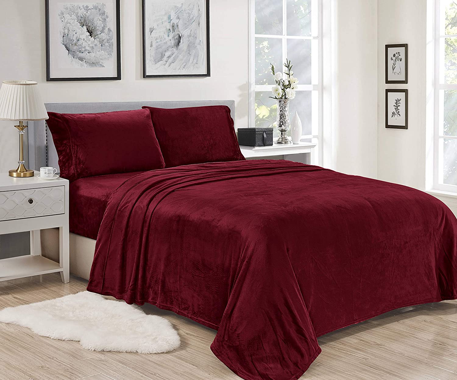Décor&More Luxury Elegance 3 Piece Full Size Extra Soft Velvet Touch