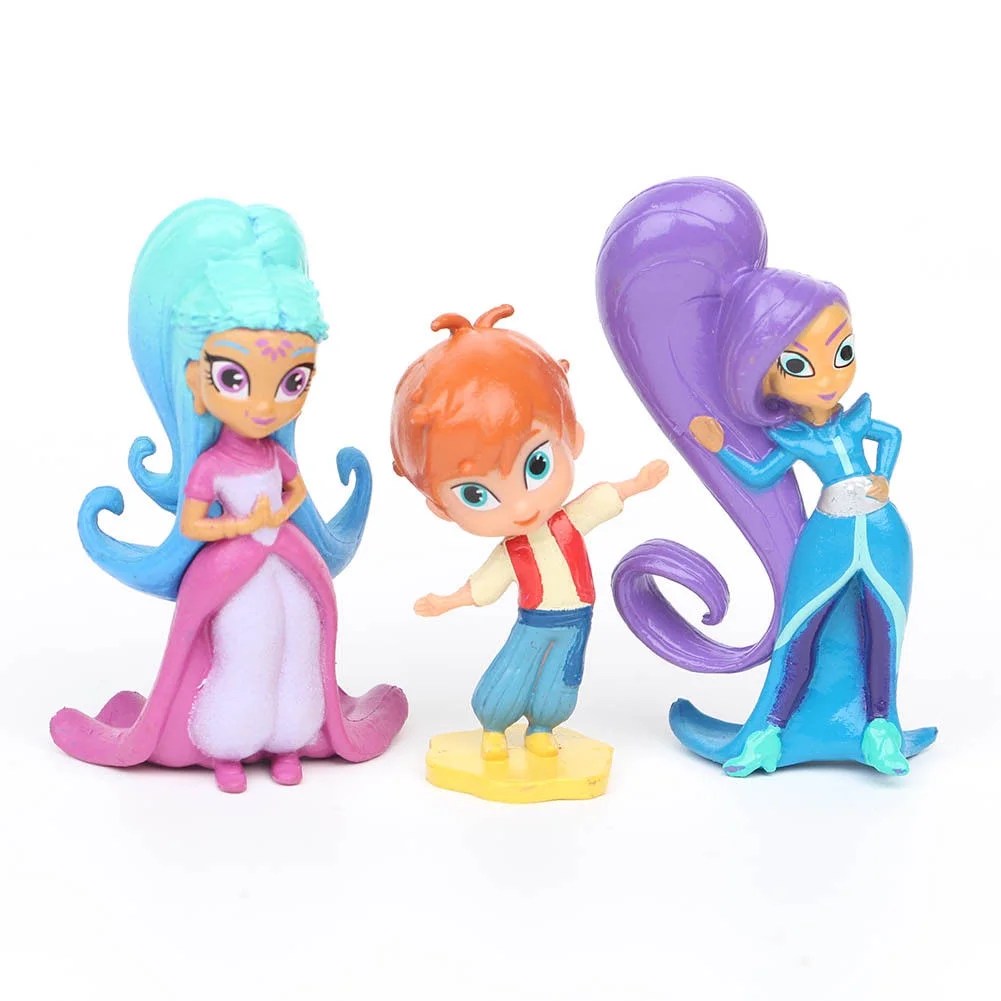 Shimmer And Shine Shimmer Shine Leah Zac Kaz Tala 12 PCS Action Figure