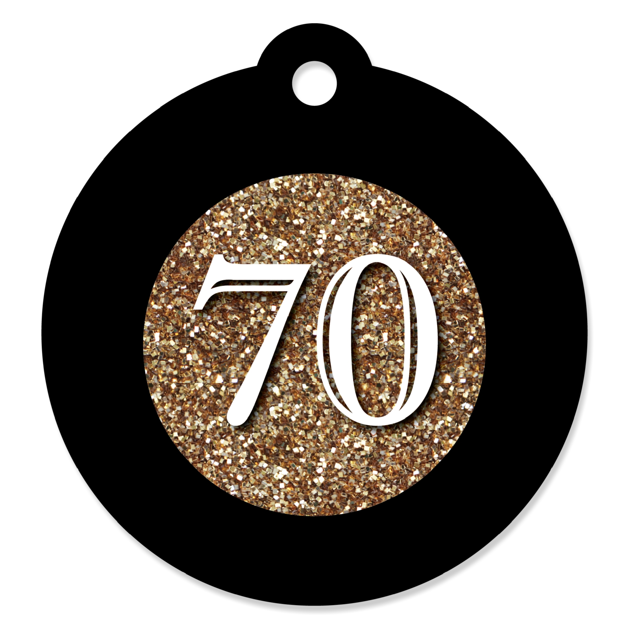 Big Dot of Happiness Adult 70th Birthday Gold Birthday Party Favor