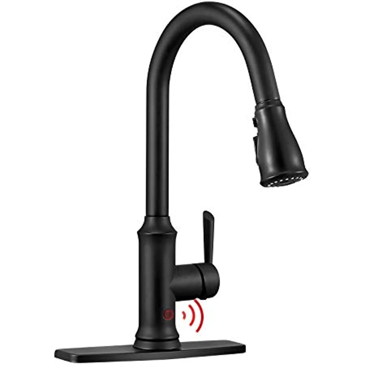 Matt Black Touchless Kitchen Faucet Motion Sensor Kitchen Faucet with