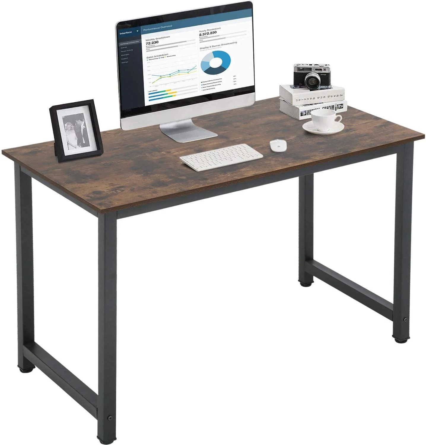 FDW Home Office Gaming Large Corner Writing Black Student Art Modren