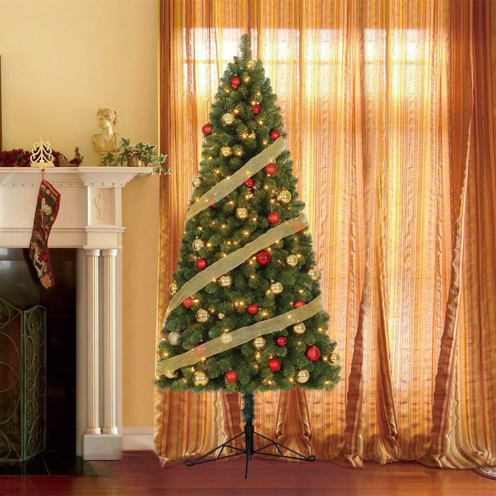 7 Foot Half Christmas Tree Christmas Ornaments 2021