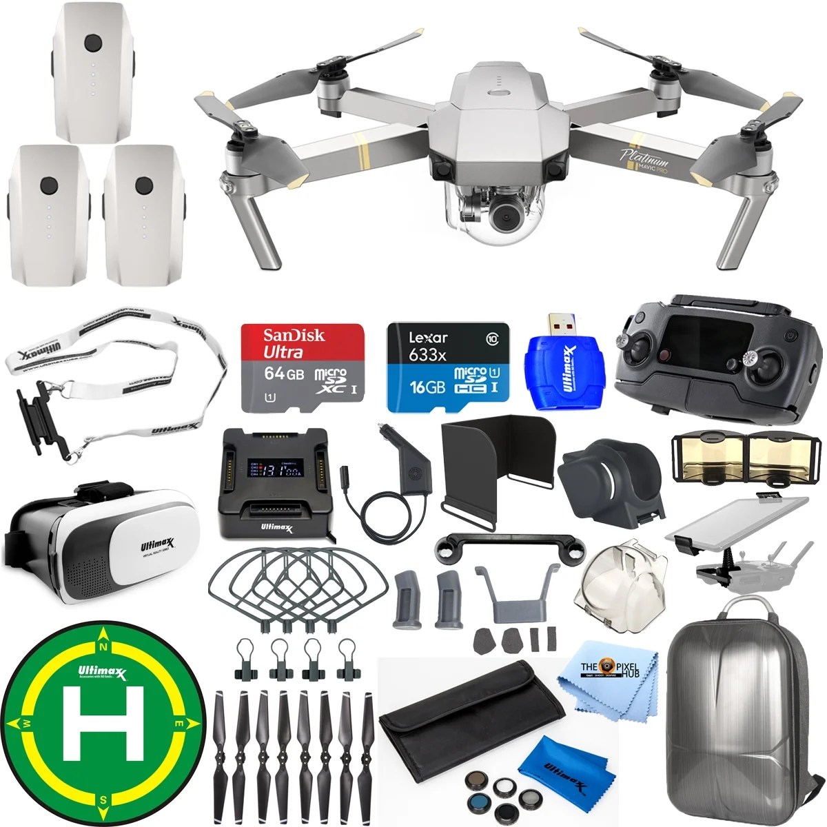 DJI Mavic Pro Platinum Edition 3 Battery (Total) Pro Accessory Bundle