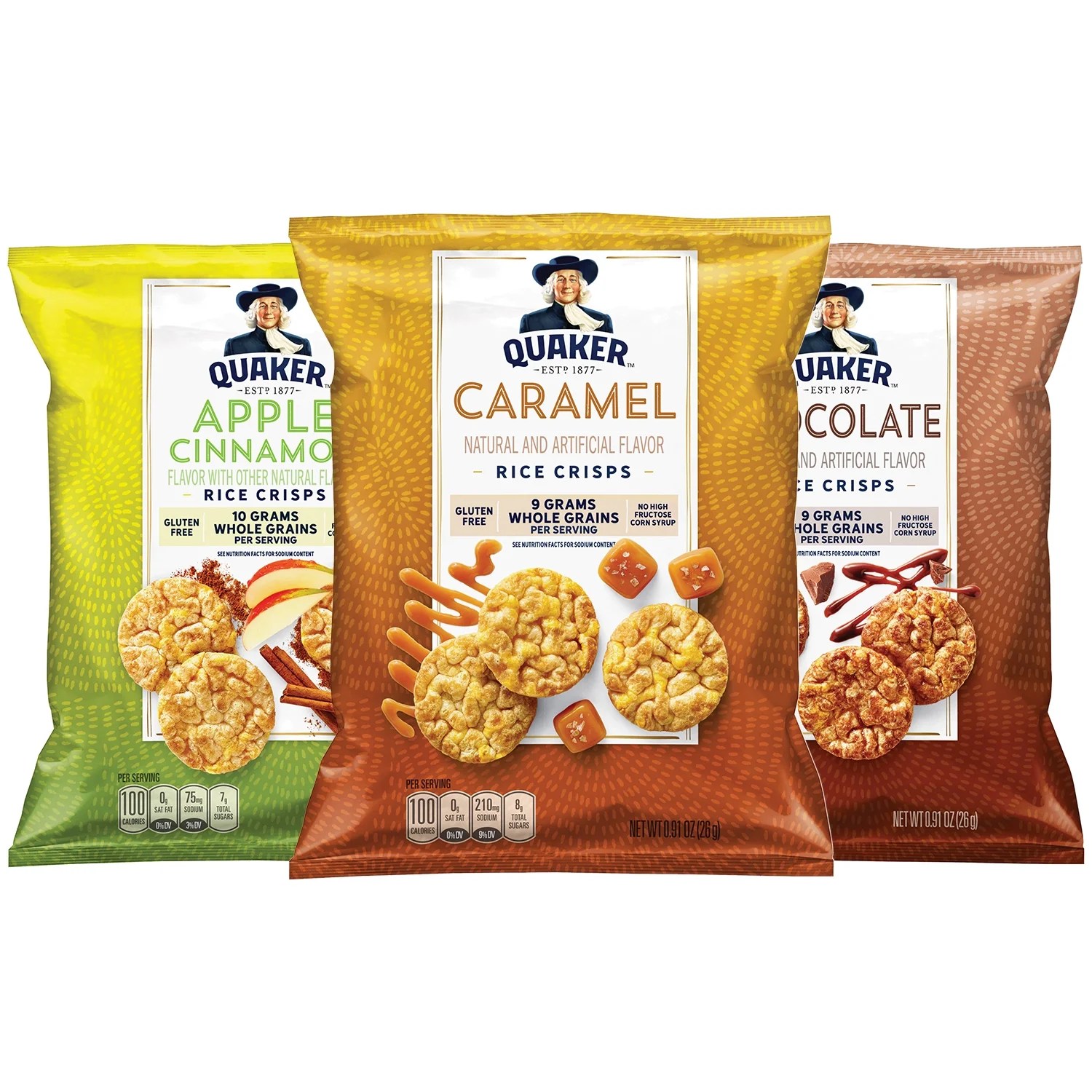 Quaker Rice Crisps, Variety Pack, 0.91 oz Bags, 30 Count