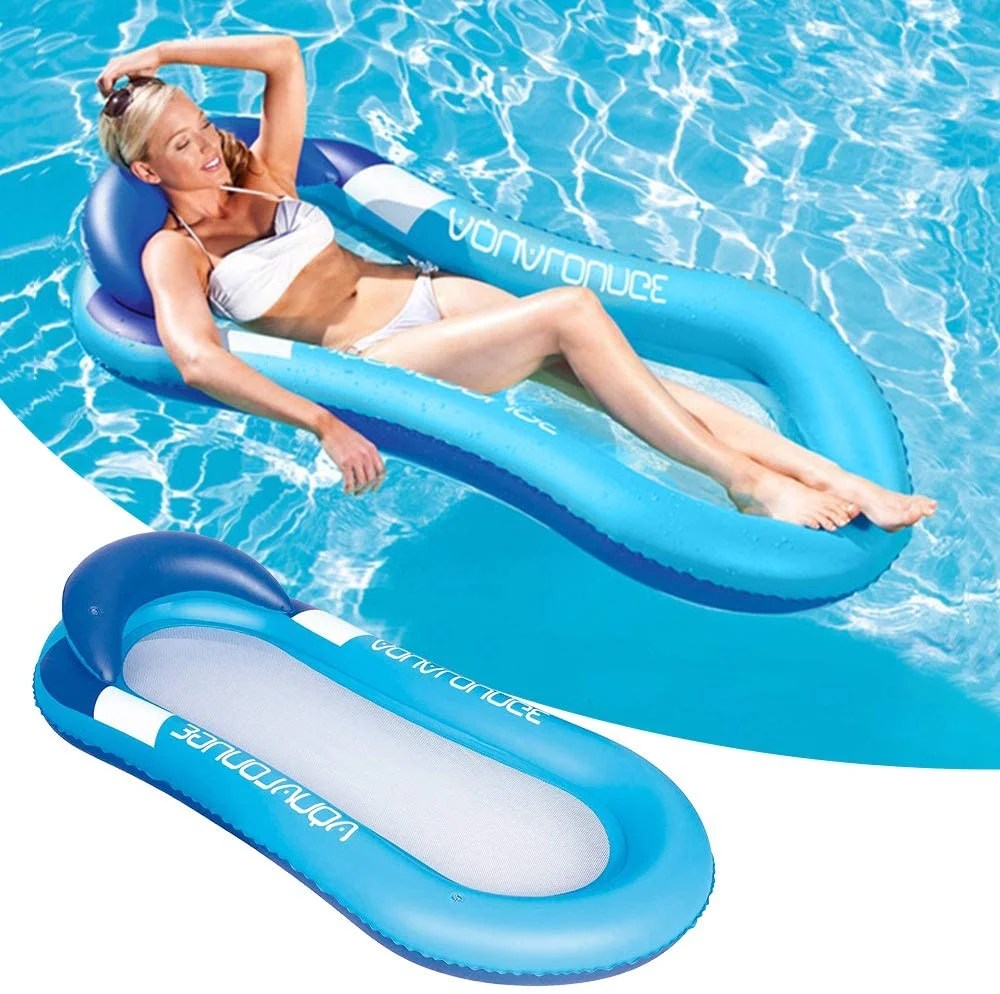 Sporting Goods Swimming Floating Chair Float Pool Seats Inflatable Bed
