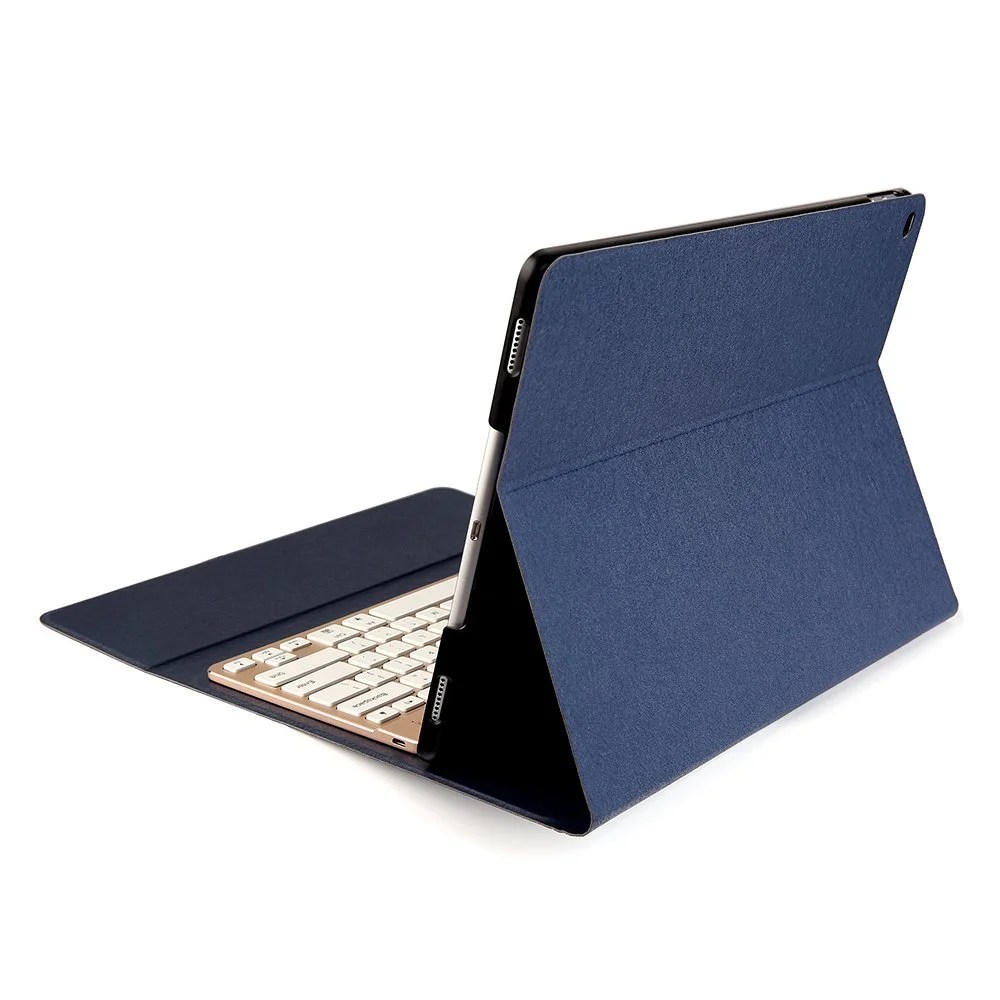 iEGrow F16S+ 7 Color Backlit Bluetooth Keyboard+Folio PU Leather Case