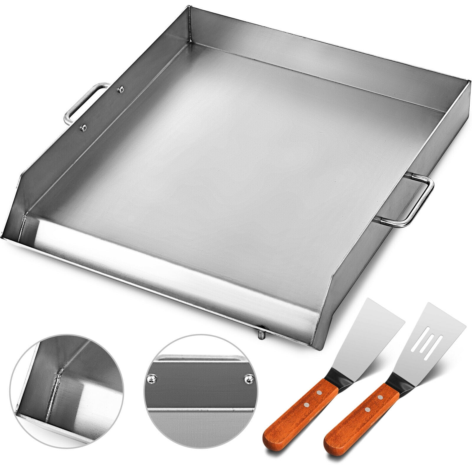 VEVOR Universal Flat Top Griddle 18" x 16" Stainless Steel Plancha